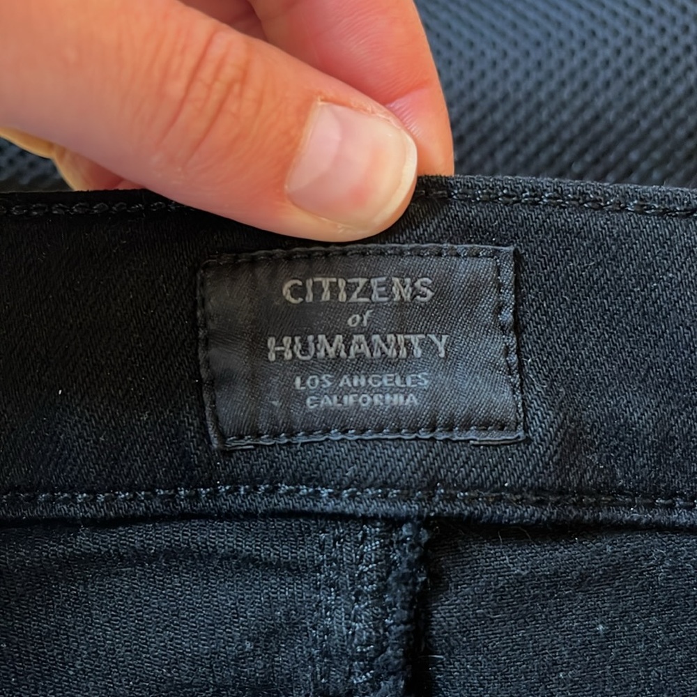 Citizens of Humanity Chrissy High Rise Skinny Jeans in Plush Black Size 28 - Picture 4 of 8